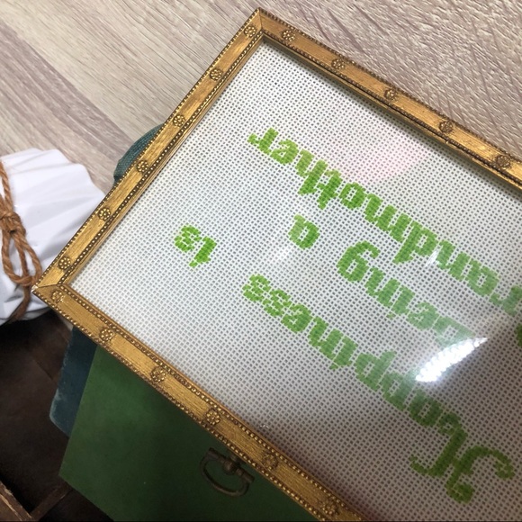 Vintage Hand embroidered framed art boho decor - Picture 2 of 6